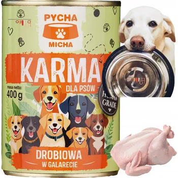 Krmivo pro psa Drůbeží Krmivo pro psy v želé Pycha Micha 400g Szubryt