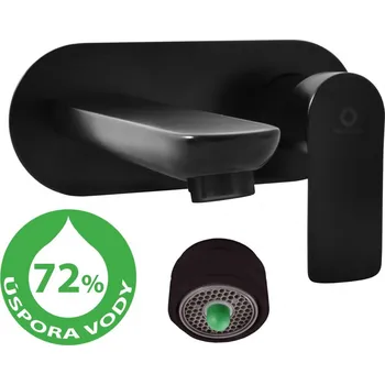 Vodovodní baterie RAV Slezák - VLTAVA ECO - Umyvadlová baterie vestavěná, Černá - matná VTE435CMAT VTE435CMAT