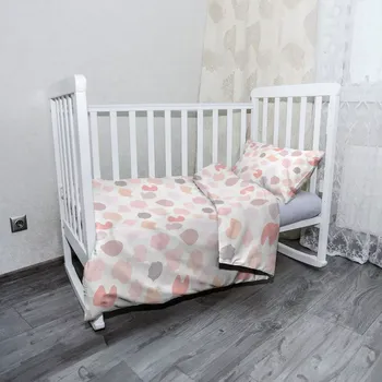 Povlečení Sablio Mikroplyšové dětské povlečení do postýlky Fleky - 100x135 / 40x60