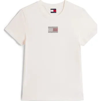 Dámské tričko Tričko Tommy Jeans Ancient White 1184634 12 (M)