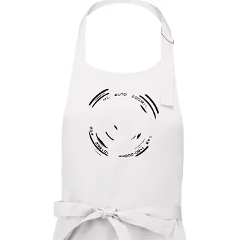 Kuchyňská zástěra Foto objektiv obtisk - Pánská zástěra na vaření - Univerzální velikost ( Bílá )