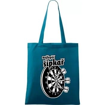 Nejlepší šipkař - Taška bavlněná - 42 x 38 cm ( Petrolejová )