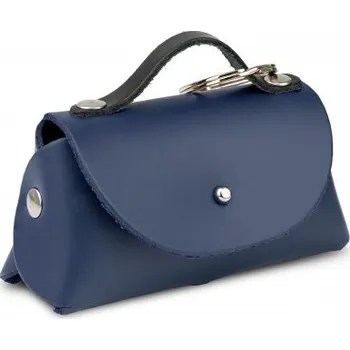 sáček na exkrement Barry King Kožená taška na sáčky na psí exkrementy, tmavě modrá