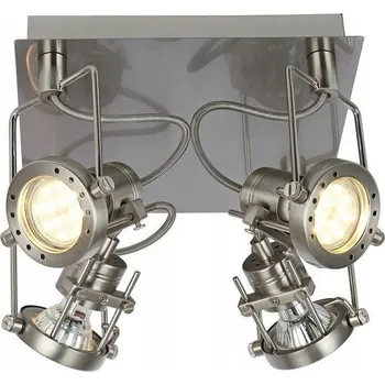 Stropní Svítidlo čtvercový Reality 23 x 23 cm stříbrný, šedý