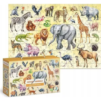 Puzzle Puzzle Montessori, Zvířata ze Safari, počet dílků, DODO