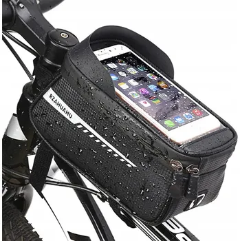 brašna na kolo VODĚODOLNÁ CYKLISTICKÁ BRAŠNA NA RÁM POUZDRO NA TELEFON SMARTPHONE 2L ČERNÁ