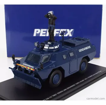 autíčko Perfex Berliet Vxb 170 Vbrg Anfibio Blindato Gendarmerie Saint Soline With Figure Police Gendarmes 1974 1:43 Blue
