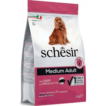 Krmivo pro psa Schesir Suché krmivo pro psy středních plemen – dospělí psi – šunka 3 kg