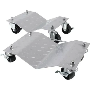 Pojízdné podložky pro manipulaci s autem 1 pár 680 (BGS109480) (Pojízdné podložky umožňují snadné přesouvání vozidel do hmotnosti 680 kg na pár, jsou vyrobeny z odolného materiálu a vybaveny otočnými kolečky. Vhodné pro garáže i dílny.)