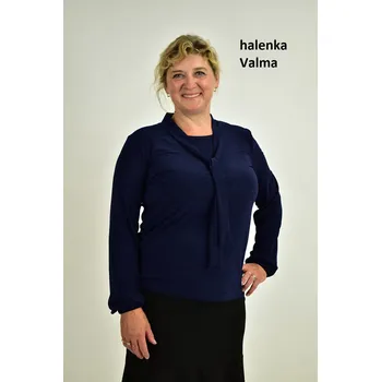 Dámská halenka Halenka 3/4 rukáv Valma 62, Kepa Style barva: modrá tmavá, velikost: 40