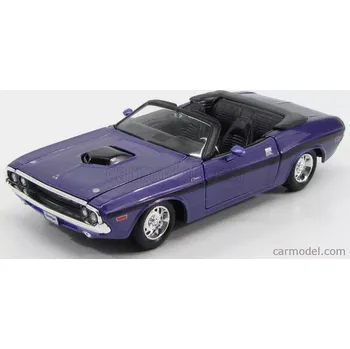 autíčko Maisto Dodge Challenger R/t 426 Hemi Convertible 1970 1:24 Fialová Se Potkala S Černou