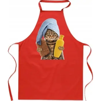 Kuchyňská zástěra Kuchyňská zástěra Koupající se Kočka Kotě Vtipný potisk Dárek