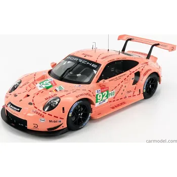 autíčko Ixo-models Porsche 911 991 Rsr Team Porsche Gt N 92 1:18, růžová