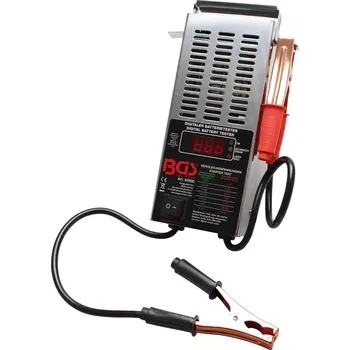 Tester autobaterie Tester autobaterie - zátěžový BGS1063500 Digitální (BGS1063500) (Digitální tester autobaterie BGS1063500 umožňuje rychlé a přesné měření stavu akumulátoru i alternátoru, zvládá zátěžové testy až do 500 A. Přehledný displej zobrazuje výsledky v reálném čas