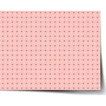 Plakát Sablio Plakát Srdíčka na růžové - 120x80 cm