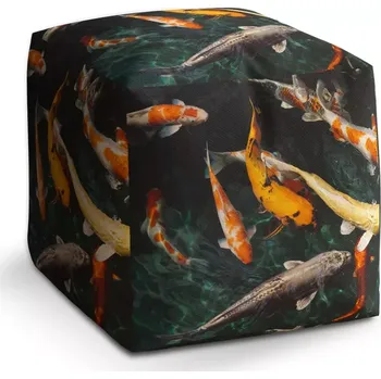 Taburet Sablio Taburet Cube Ryby: 40x40x40 cm