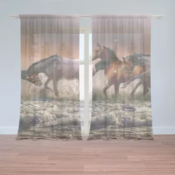 Záclona Sablio Záclony Koně ve vodě: 2ks 150x250cm