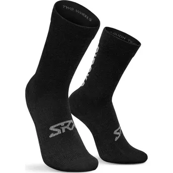 Pánské ponožky SIROKO Cyklistické ponožky s merino vlnou SRX Grappa Černá XS ČERNÁ|ŠEDÁ