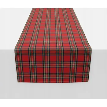 ubrus VÁNOČNÍ BĚHOUN VODĚODOLNÝ NA STŮL ČERVENÁ KOSTKA 40 cm x 200 cm