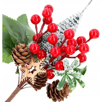 Vánoční dekorace VÁNOČNÍ VĚTVIČKA JEŘABINA VÁNOČNÍ STROMEK NA DEKORACI