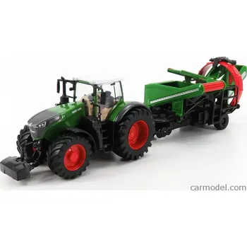 Bburago Fendt Vario 1050 Tractor With Cultivator Trailer 2016 1:50 Zelená Šedá Červená