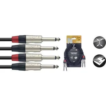 Audio kabel Stagg NTC3PR - dvojitý propojovací kabel 3m