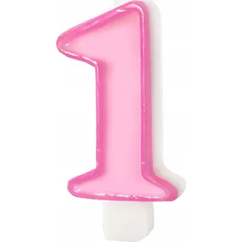 Dortová svíčka ČÍSLICE NAROZENINOVÁ SVÍČKA ČÍSLO 1 NA DORT