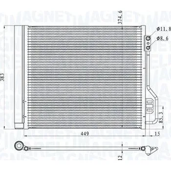 Výparník klimatizace Kondenzátor, klimatizace MAGNETI MARELLI 350203854000