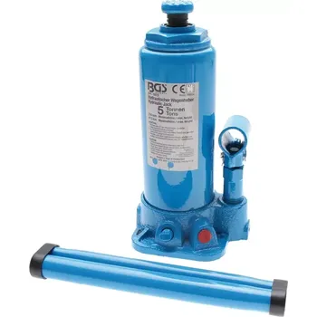 Hever zvedák hydraulický 5 t (panenka), 216-413 mm (BGS101872) (Hydraulický zvedák typu panenka s nosností 5 tun a rozsahem zdvihu 216–413 mm je určen pro zvedání vozidel a strojů v dílně i garáži. Robustní konstrukce zajišťuje stabilitu při manipulaci.)