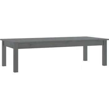 Konferenční stolek KONFERENČNÍ STOLEK, Obdélníkový, Šedý, 110x50x30 cm, masivní borové dřevo