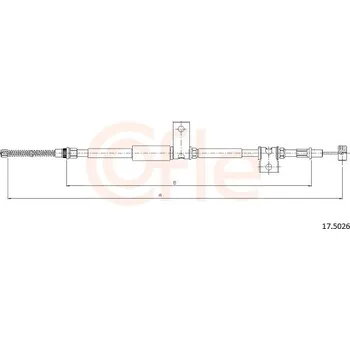 Lanko parkovací brzdy Tazne lanko, parkovaci brzda COFLE (17.5026)
