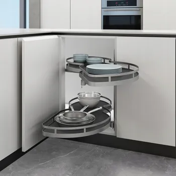 Nábytkové kování ROHOVÝ KOŠ DO SKŘÍŇKY CARGO LEDVINKA PRAVÝ 450 S TLUMENÍM DOVÍRÁNÍ ANTRACIT