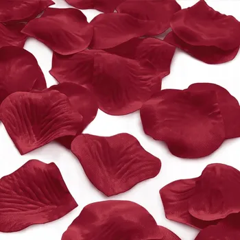 umělá květina UMĚLÉ OKVĚTNÍ LÍSTKY RŮŽE BORDOVÉ SVATBA x500