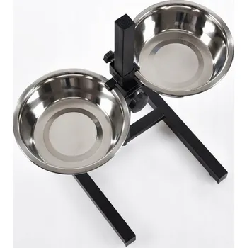 Miska pro psa Sada dvou kovových misek Trixie stříbrné, 3,6 l