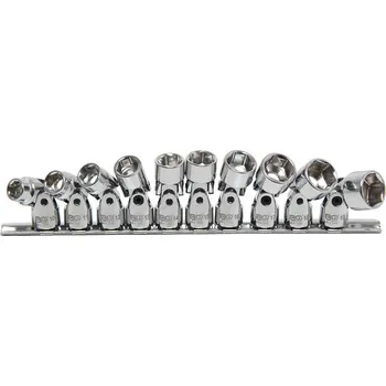 Nástrčné hlavice 3/8" HEX 10 ÷ 19 mm, ProTorque, kloubové BGS100205 (Sada 10 dílů) (BGS100205) (kloubové 3/8“ hlavice ProTorque®)