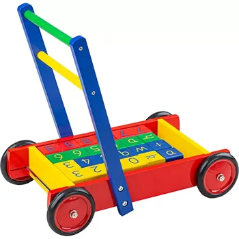 Dřevěná hračka Tidlo Vozíček s ABC kostkami Poškozený obal