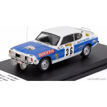autíčko Trofeu Ford england Capri 2600 (night Version) N 36 Rally Tap 1972 Ronny - Adrian Gianfaldone 1:43 Bílá Světle Modrá