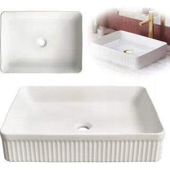 Umyvadlo Umyvadlo na desku obdélníkové Granitan Andrea bílé