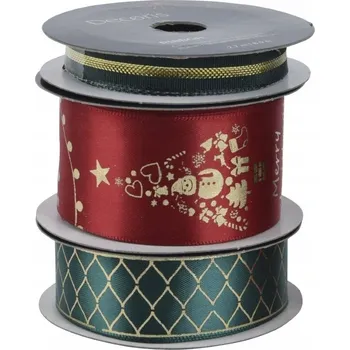 Vánoční dekorace Ozdobná vánoční stuha na dárky, různé druhy, 200 cm 1 Ks
