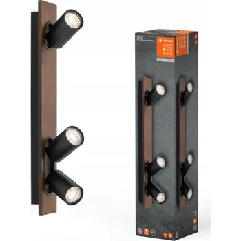 LEDVANCE DECOR SPOT MERCURY, 3 x 3,4 W, 690 lm, vzhled dřeva, černá, osvětlení