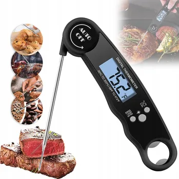 Kuchyňský teploměr Digitální kuchyňský teploměr na maso, steaky a potraviny s LCD displejem a sondou