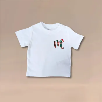 Chlapecké tričko Dětské tričko ( Bio bavlna ) vánoční s iniciálou Barva: Bílá, Velikost pro dítě: 122 (6 let)