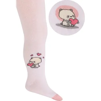 Dívčí oblečení Dívčí vzorované punčochové kalhoty 0-2 let, bílá 62-74 i170_U1801N18206205A