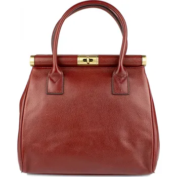 Kabelka HEXAGONA Dámská kožená kabelka Hendrika Červená