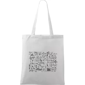 Nákupní taška Matika na tabuli - Taška bavlněná - 42 x 38 cm ( Bílá )