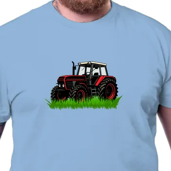 Pánské tričko Tričko Traktory a bagry | Tričko Traktor na louce