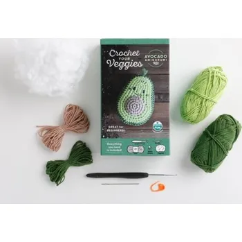 Cizojazyčná kniha Crochet Your Veggies Amigurumi Kit Avocado - Schiffer Publishing, Ltd.