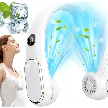 Domácí ventilátor PŘENOSNÝ VĚTRÁK NA KRK VENTILÁTOR VĚTRÁČKY 5200mAh