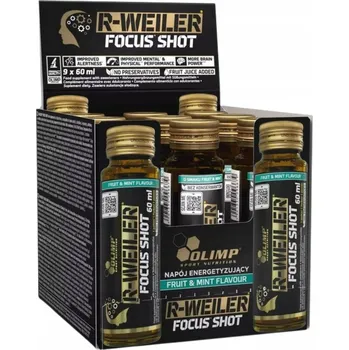 Anabolizér Předtréninkový stimulant Olimp R-Weiler Focus Shot 9 dávek Citrulin Kofein Tyrosin