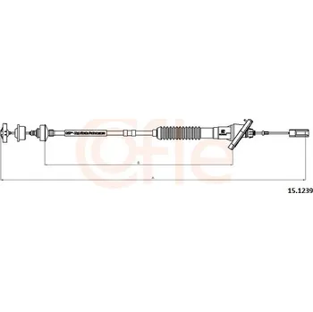 Spojkové lanko Tazne lanko, ovladani spojky COFLE (15.1239)
